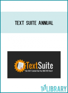 TextSuite is the complete content research, creation, editing and publishing tool that will populate your sites with quality content in a few clicks.