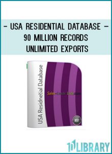 USA Residential Database – 90 Million records – Unlimited Exports at Tenlibrary.com