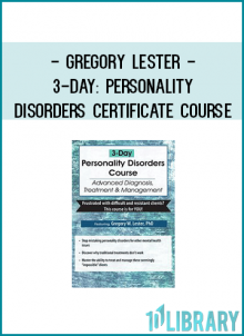 In this recording, renowned personality disorders expert, Dr. Gregory W. Lester, answers these questions and guides you through the dramatically different ways necessary to effectively work with personality disordered individuals. You’ll discover everything you need to breakthrough with your most difficult clients.