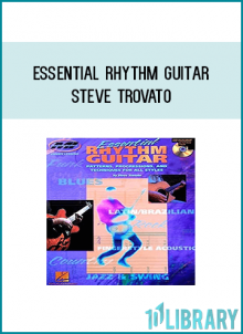 This book/CD pack is based on the concept that, for most popular music styles, there exist a few basic, fundamental rhythm guitar techniques and a set of appropriate chords and chord voicings that determine the sound of each style. This one-on-one lesson with MI instructor Steve Trovato teaches the rhythm guitar essentials for 7 styles: blues, rock, country, fingerstyle acoustic, Latin/Brazilian, jazz and swing, and funk. The CD features 65 full-band tracks. Includes standard notation & tab.