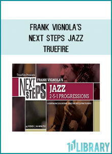 Frank Vignola's 1-2-3 Jazz Guitar introduced you to three moveable jazz chord forms (Major 7th, Minor 7th and Dominant 9th), three jazz rhythms (swing, latin and the Charleston) and three ways to jazz-up your single line melodies. Congrats, you're ready to take your next step -- comping 2-5-1 progressions!