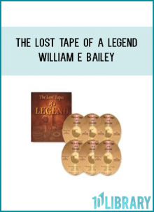 William E. Bailey is a legend in the field of personal development, personal growth and team building. Mr. Bailey has mentored and trained such greats in the personal development field and network marketing as Jim Rohn, Les Brown, Larry Thompson, Willie Larkin, Rudy Revak, and many others. He has successfully mentored a number of individuals to six-figure lifestyles and some to seven-figure incomes.