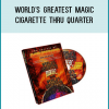 The Cigarette Through Quarter is a modern classic of magic, only made possible by one of the most ingenious gimmicked coins ever invented. With the help of this miracle of modern machining, a solid object can be pushed straight through the middle of a borrowed coin, one of the most magical and memorable feats that a magician can perform. On this DVD, you'll see six modern masters each perform their own version of this impossible feat.