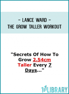 Tall people get an advantage in sports, dating and careers. Sadly, a lot of people suffer from naturally short genes, making them unable to compete with higher rivals. If you are among these people, The Grow Taller Workout by Lance Ward and Ash Kattell may be the secret of the height you are looking for. Both Lance and Ash have a solid foundation in sports, exercise, and nutrition, so you're sure to only get the best program from them. Now, anyone can take the challenge to grow taller, regardless of age, weight and genetics.DVD Grow Taller Workout has the perfect combination between good stretching and human growth hormone