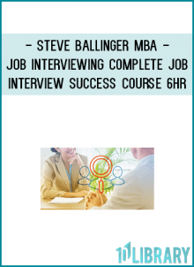 areas such as resume or CV writing so if need that and are 100% strong on interviews then this course may not be for you.