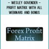 Wesley Govender - Profit Matrix with all webinars and bonus