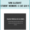 Here you will find information about our upcoming streams and webinar for our students. You can also see an archive with previous streams.